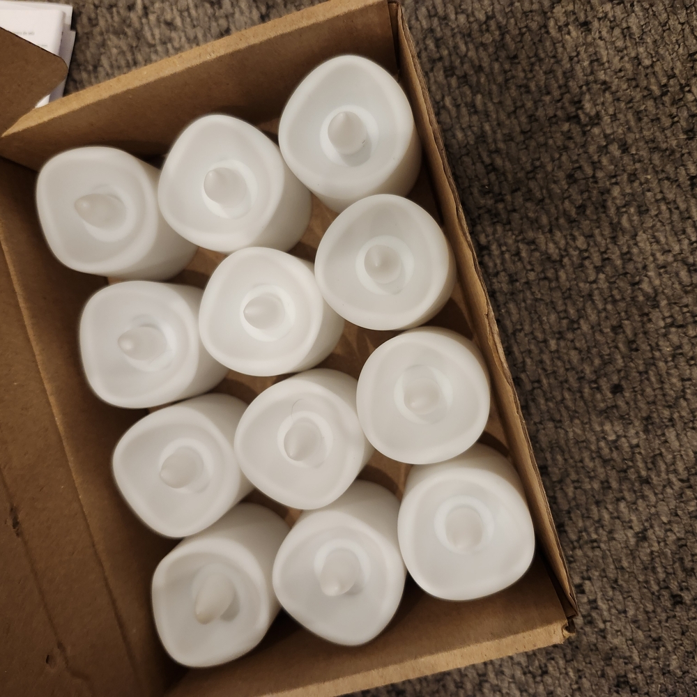 12 Pack White LED Tealight Candles